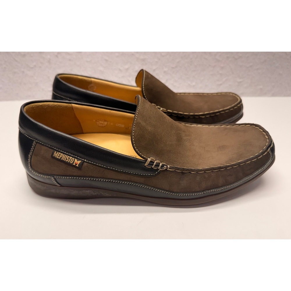 Mephisto Cool-Air Mens Brown Suede Leather Loafers Size 11 US 10.5 EU